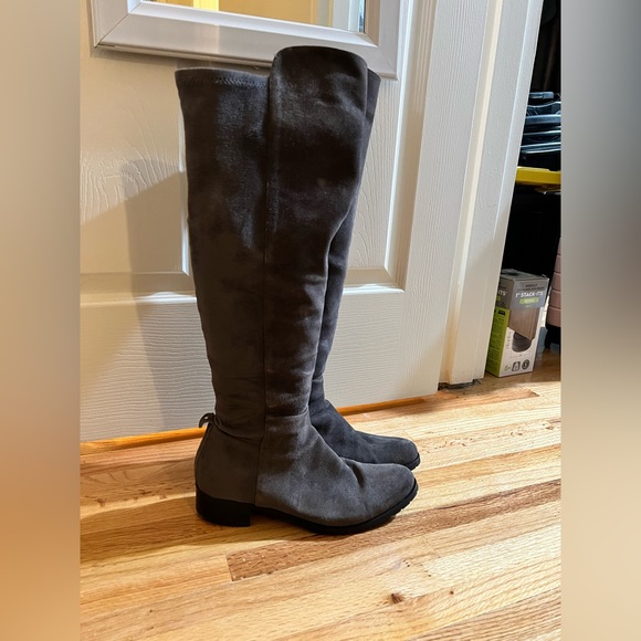 Grey Women’s Stretchy All Weather Over The Knee Boots Size 40 - Picture 4 of 5